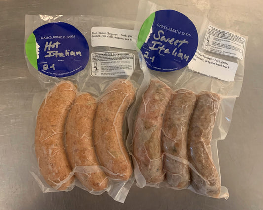 Hot Italian sausage & sweet Italian sausage - 1 pack each (the dynamic duo)