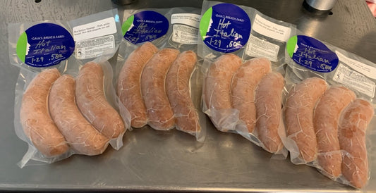 Hot Italian sausage - 4 pack